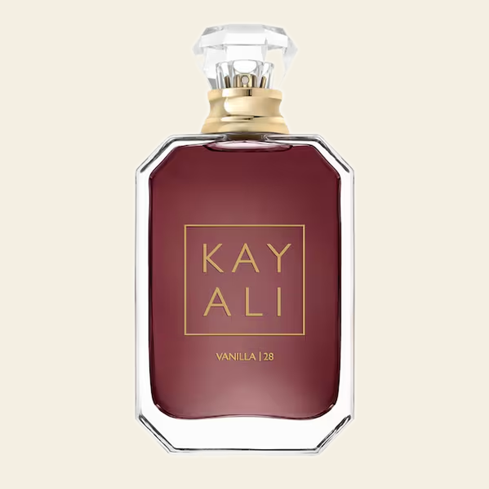 Flacon de parfum Vanilla | 28 par Kayali sur fond ivoire