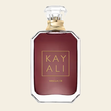 Flacon de parfum Vanilla | 28 par Kayali sur fond ivoire